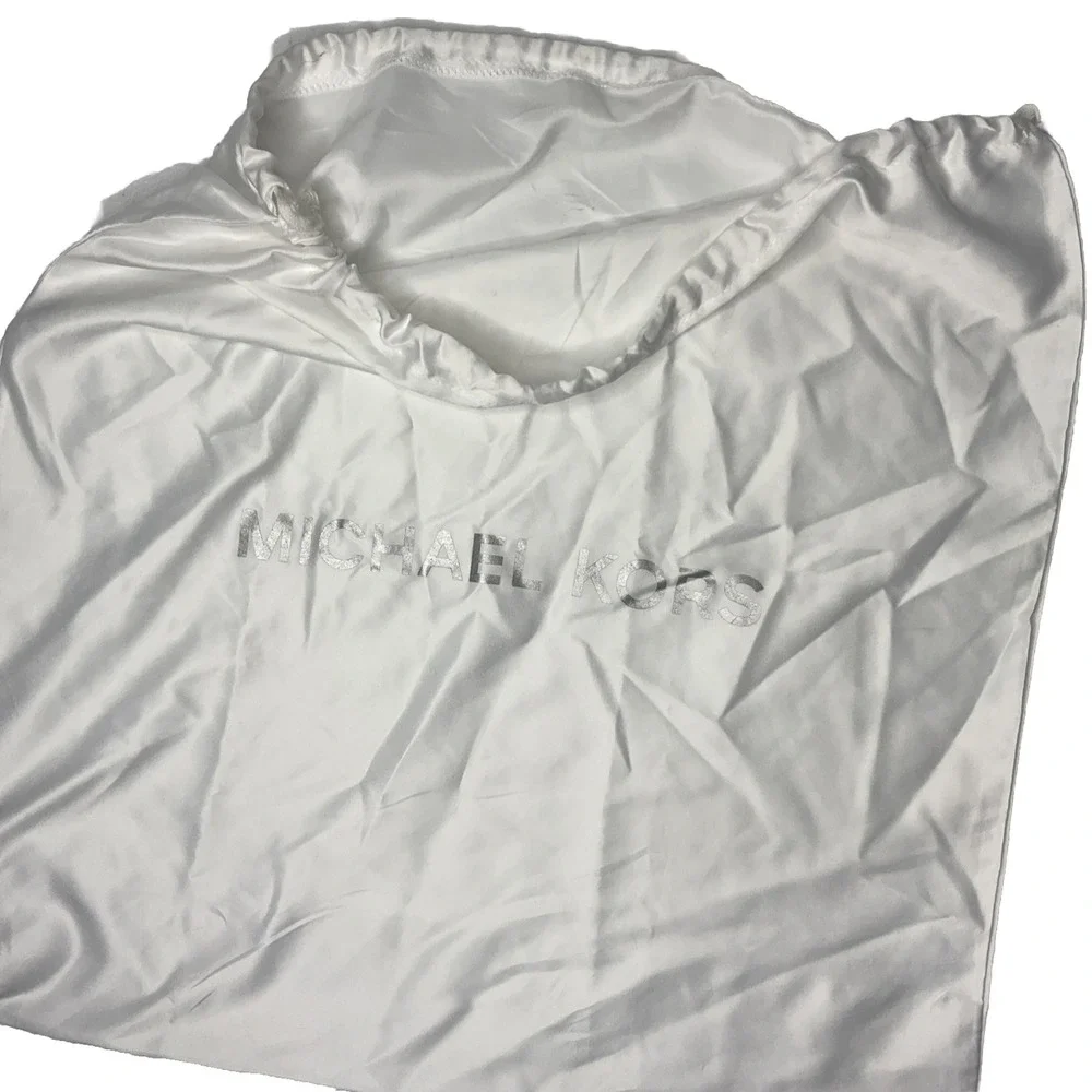Michael Kors White Satin Drawstring Handbag Storage Dust Bag‎ Cover Case 18x18